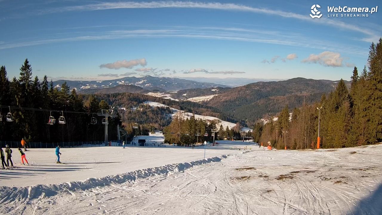 Wierchomla - widok na trasy - 27 styczeń 2026, 10:45