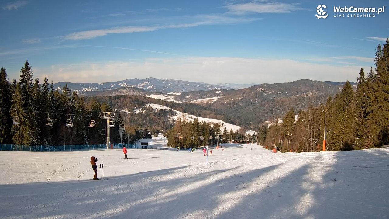Wierchomla - widok na trasy - 21 luty 2026, 09:31