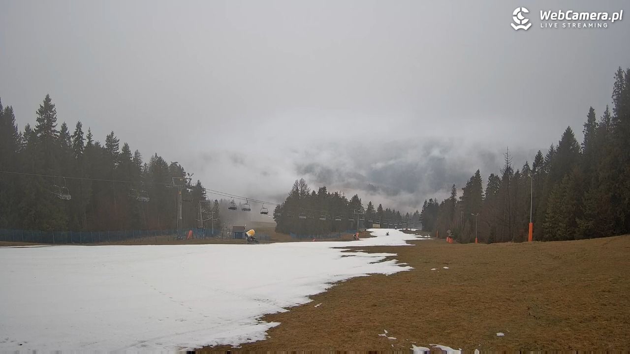 Wierchomla - widok na trasy - 22 grudzień 2025, 09:15