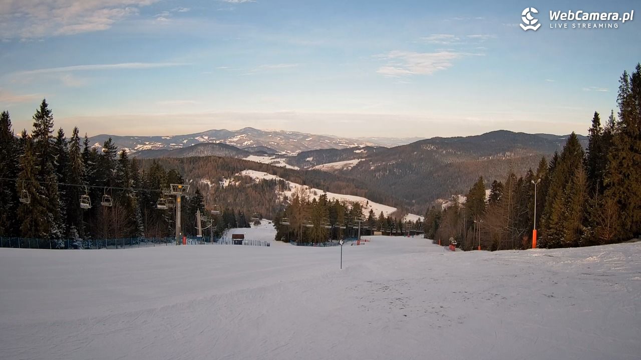 Wierchomla - widok na trasy - 21 luty 2026, 08:07