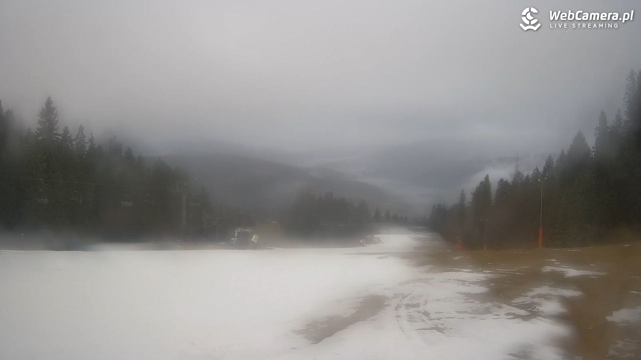 Wierchomla - widok na trasy - 11 grudzień 2025, 08:22