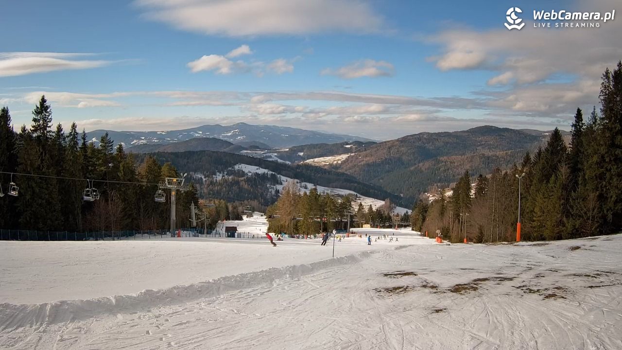 Wierchomla - widok na trasy - 27 styczeń 2026, 13:02