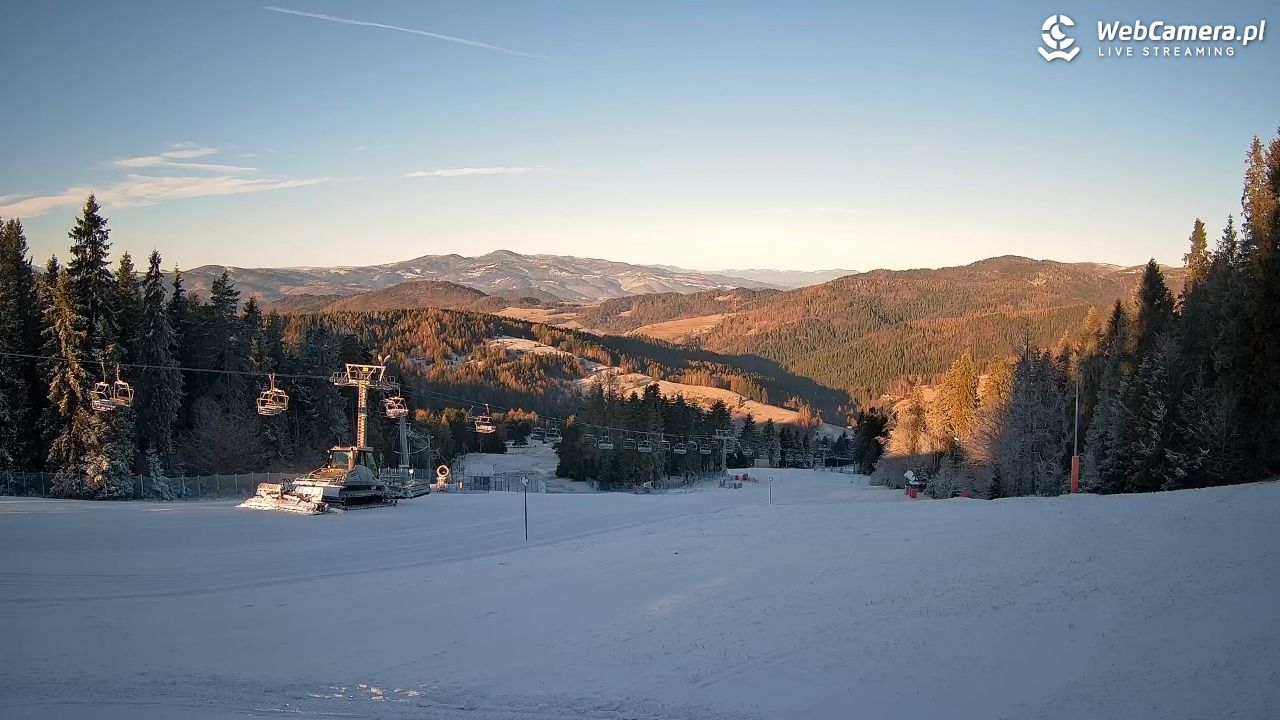 Wierchomla - widok na trasy - 27 grudzień 2025, 08:58