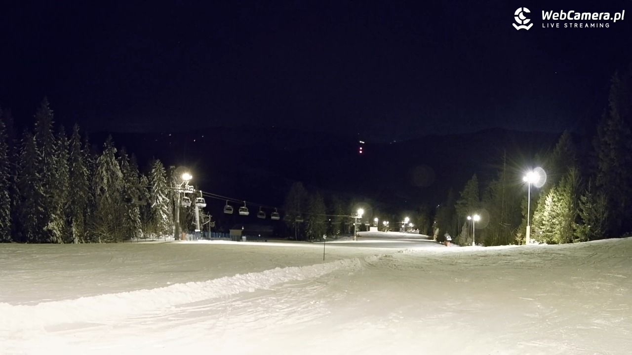 Wierchomla - widok na trasy - 17 styczeń 2026, 19:05