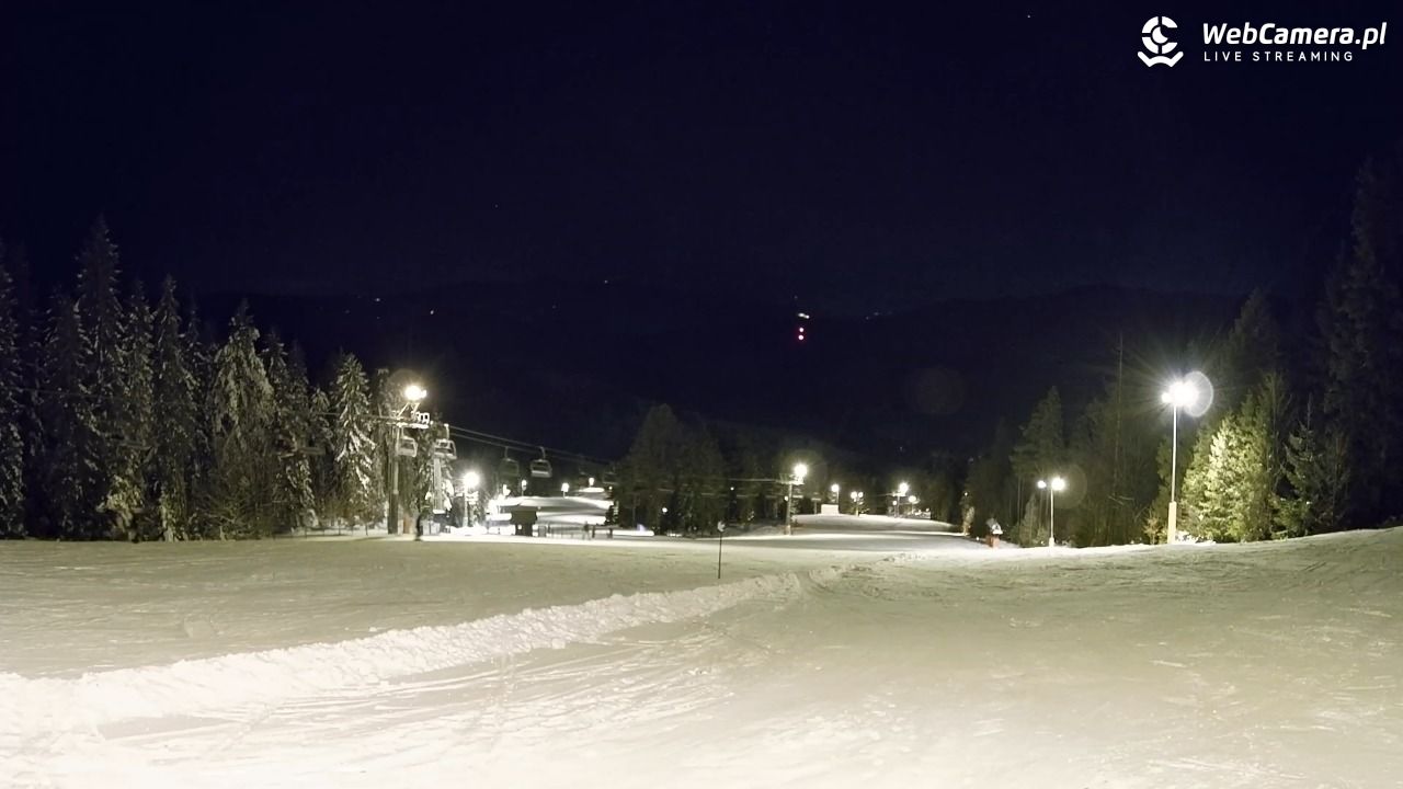 Wierchomla - widok na trasy - 17 styczeń 2026, 17:50