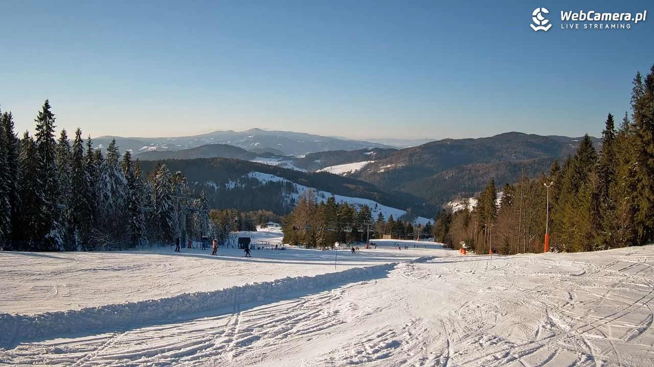 Wierchomla - widok na trasy - 17 styczeń 2026, 14:05