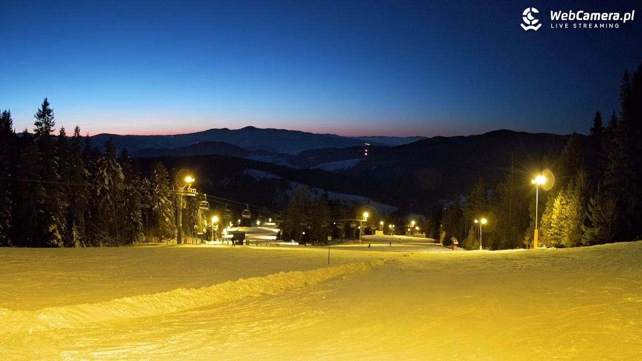 Wierchomla - widok na trasy - 18 styczeń 2026, 17:05