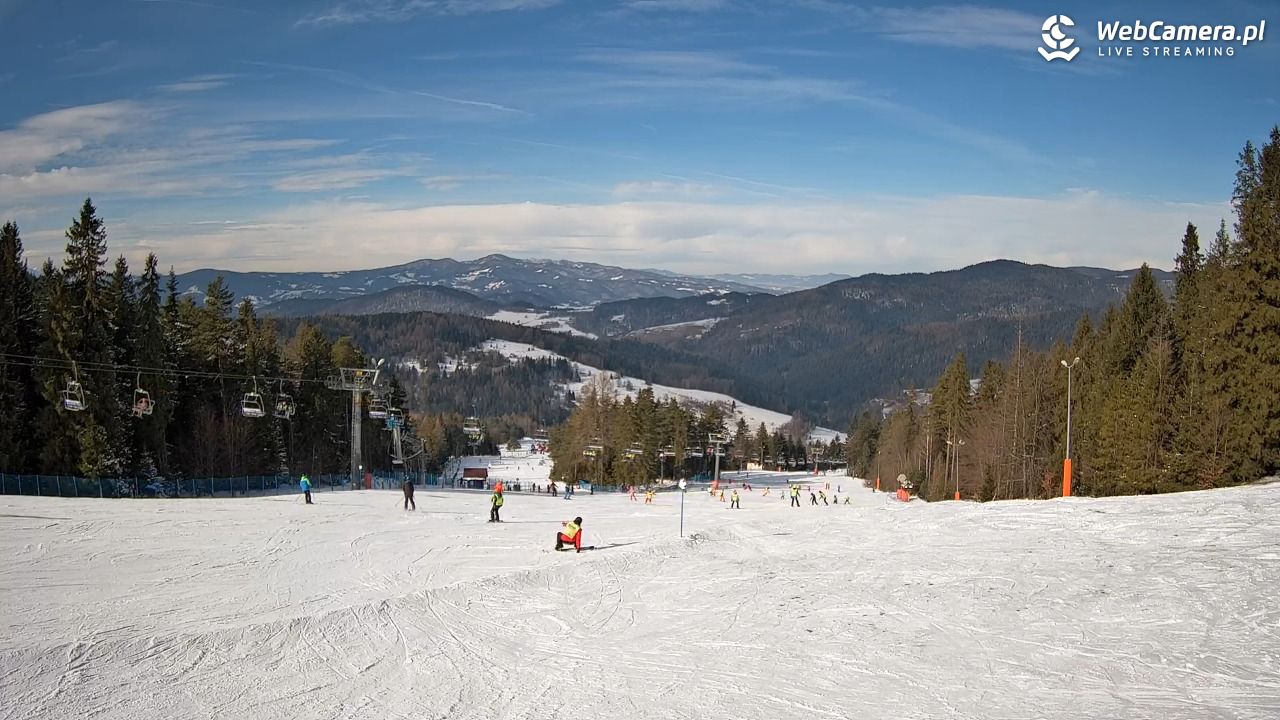 Wierchomla - widok na trasy - 21 luty 2026, 10:47