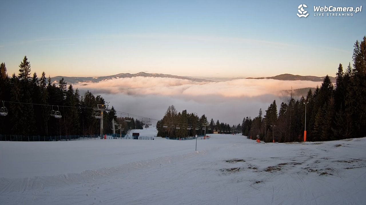 Wierchomla - widok na trasy - 27 styczeń 2026, 07:53