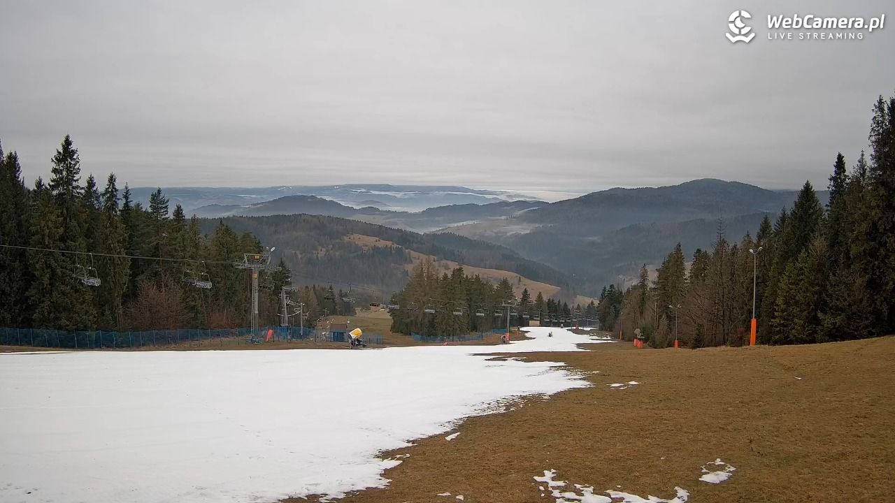 Wierchomla - widok na trasy - 21 grudzień 2025, 08:51