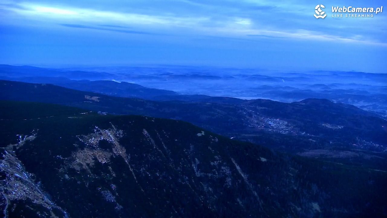 ŚNIEŻKA - widok z 1603 m n.p.m. - 17 grudzień 2025, 07:53