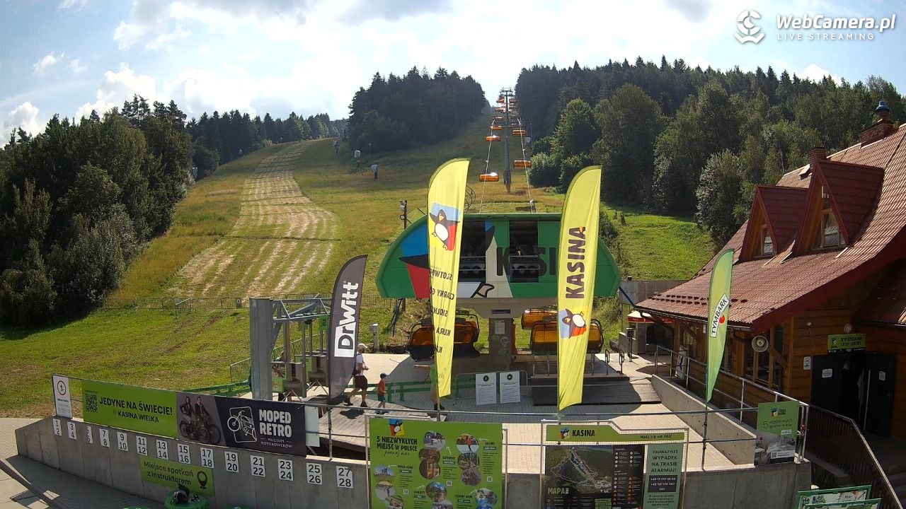 KASINA - ski dolna stacja wyciągu - 19 lipiec 2026, 10:06