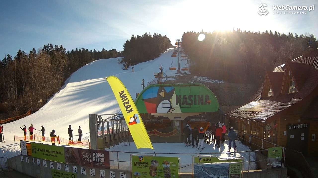 KASINA - ski dolna stacja wyciągu - 06 marzec 2026, 08:55