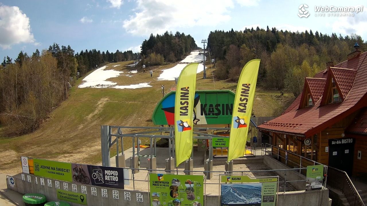 KASINA - ski dolna stacja wyciągu - 19 kwiecień 2026, 12:02