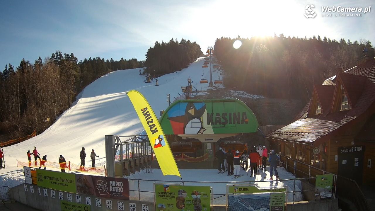 KASINA - ski dolna stacja wyciągu - 06 marzec 2026, 08:54