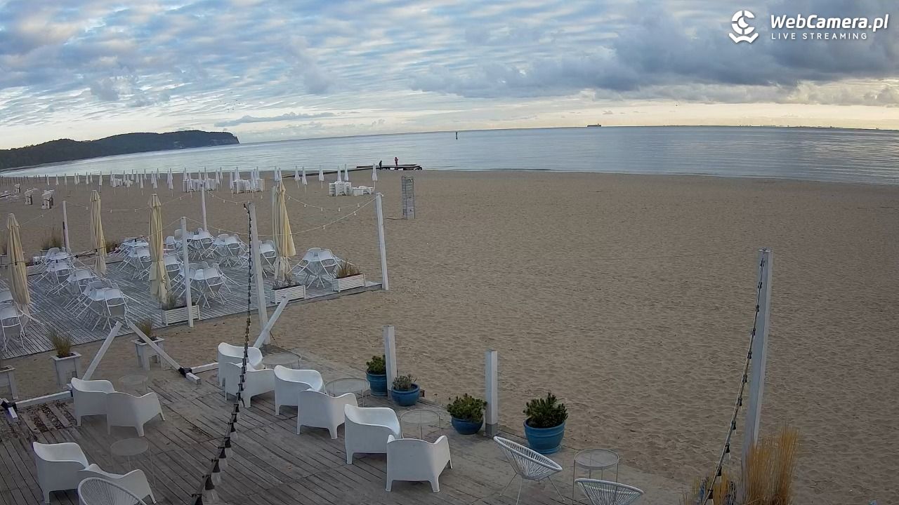 Sopot - widok na plażę NOWOŚĆ - 28 wresień 2025, 07:30