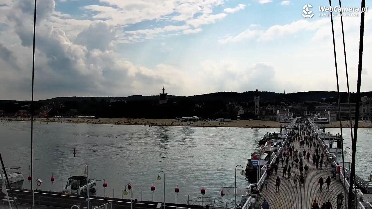 SOPOT - widok z molo - 06 sierpień 2026, 16:02