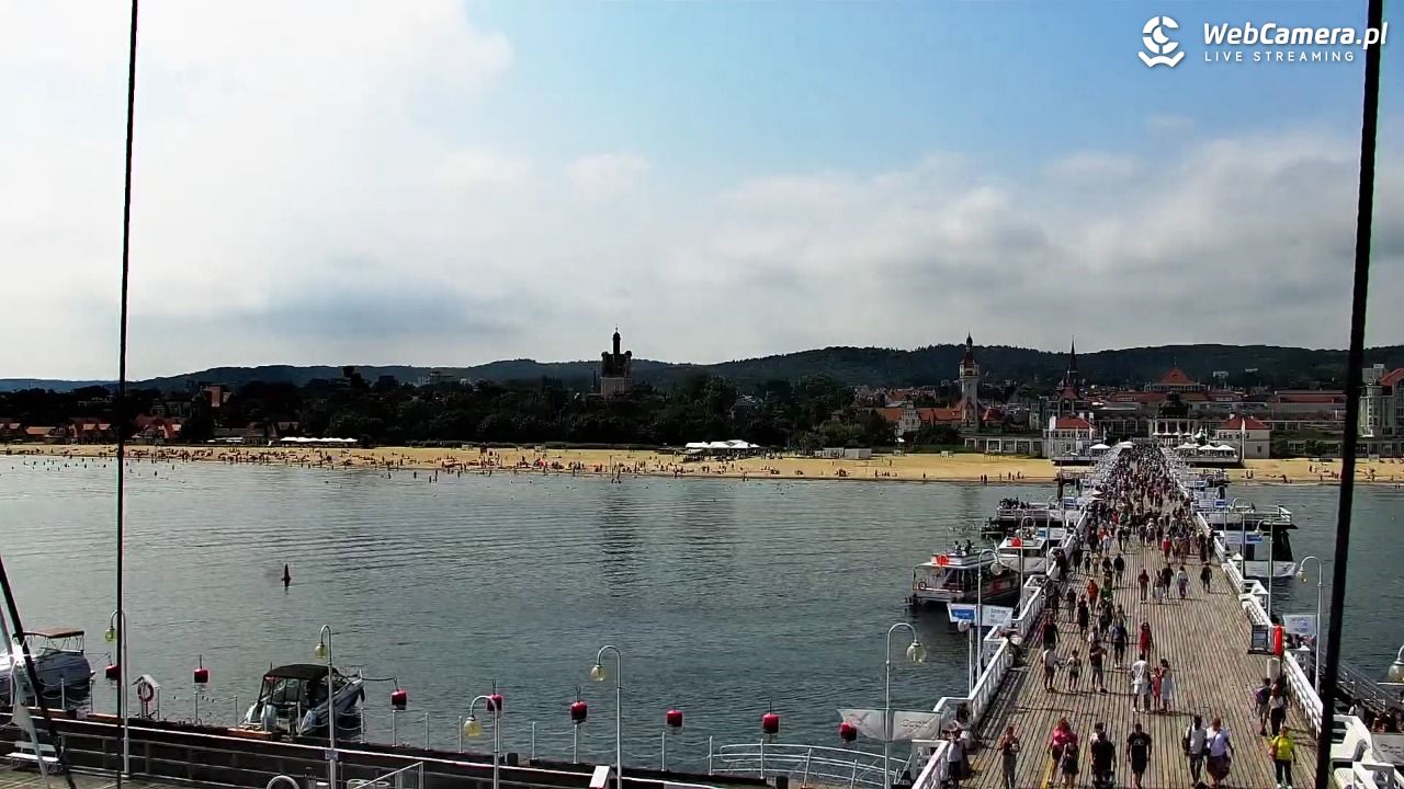 SOPOT - widok z molo - 06 sierpień 2026, 12:35