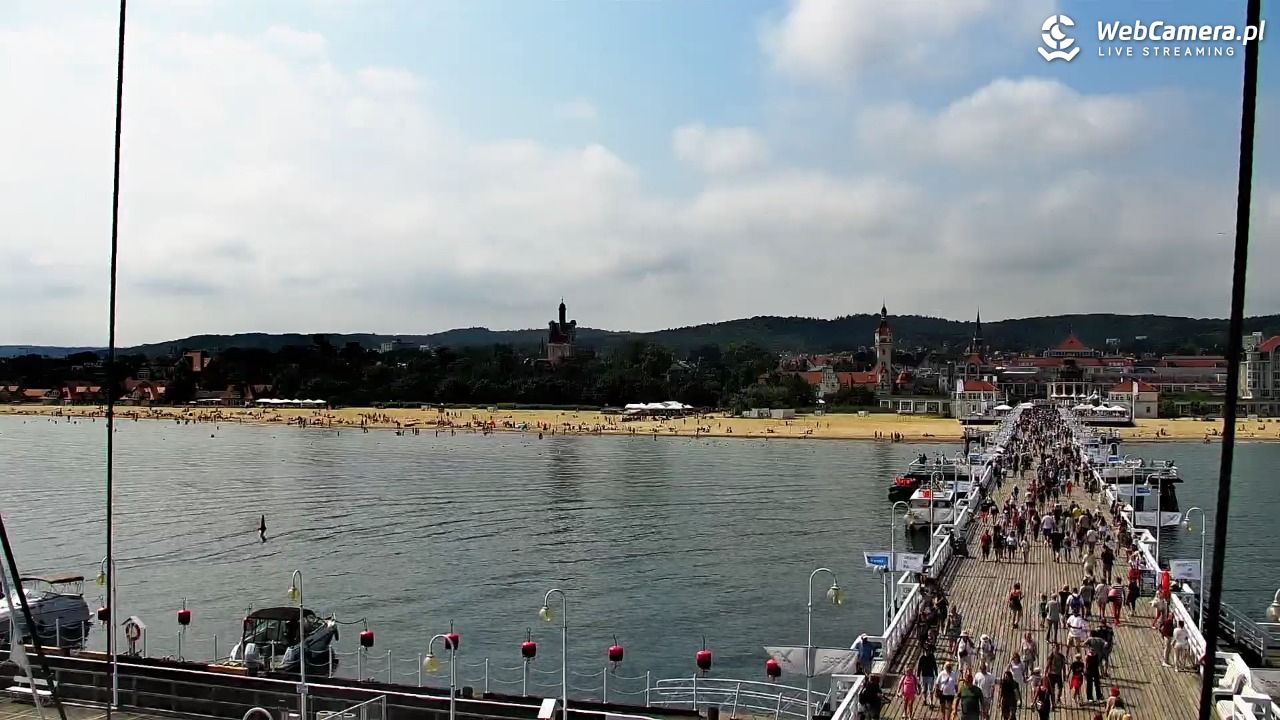 SOPOT - widok z molo - 06 sierpień 2026, 12:21