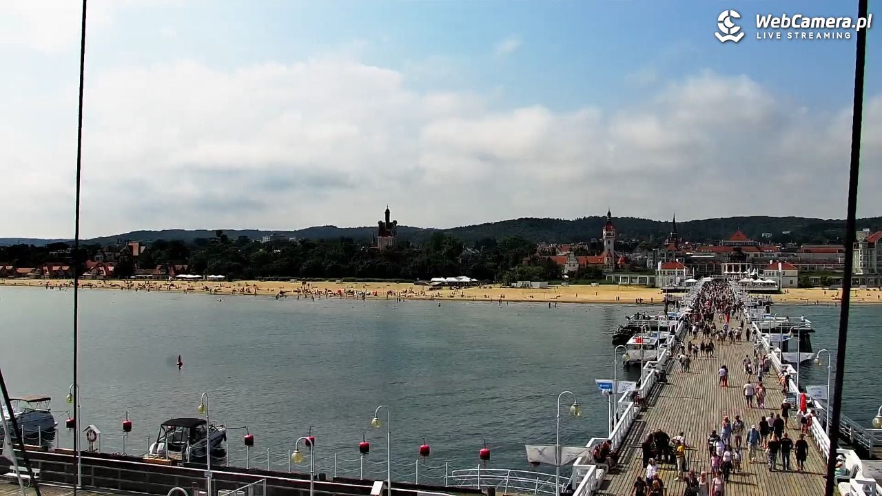 SOPOT - widok z molo - 06 sierpień 2026, 12:13