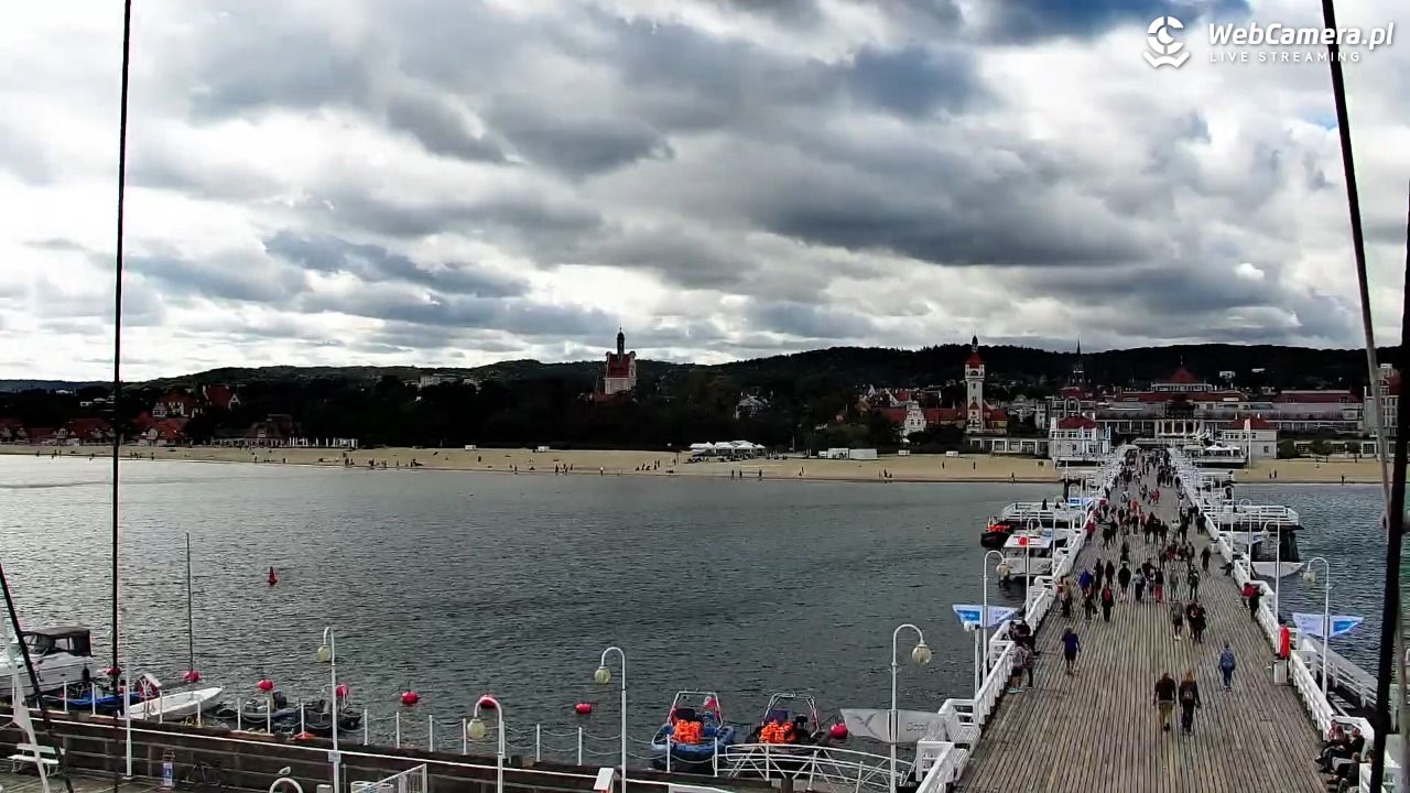 SOPOT - widok z molo - 17 wresień 2026, 12:21