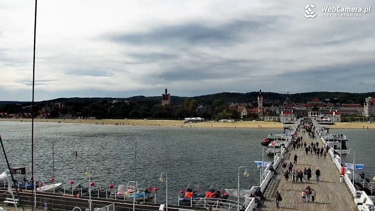 SOPOT - widok z molo - 18 wresień 2026, 11:52