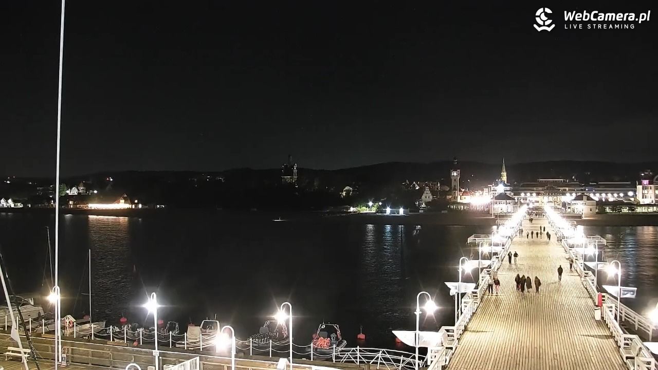 SOPOT - widok z molo - 19 wresień 2026, 23:12