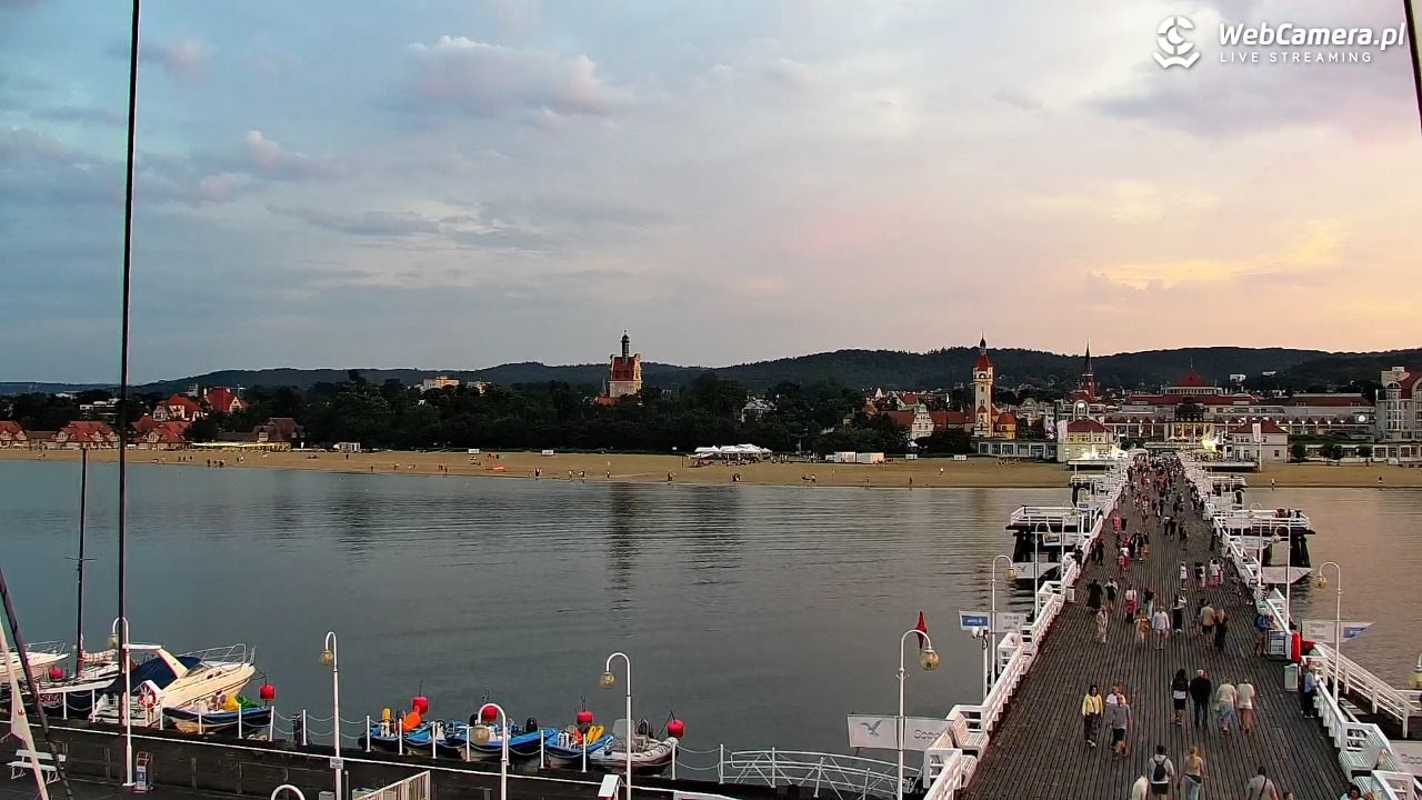 SOPOT - widok z molo - 21 czerwiec 2026, 21:39