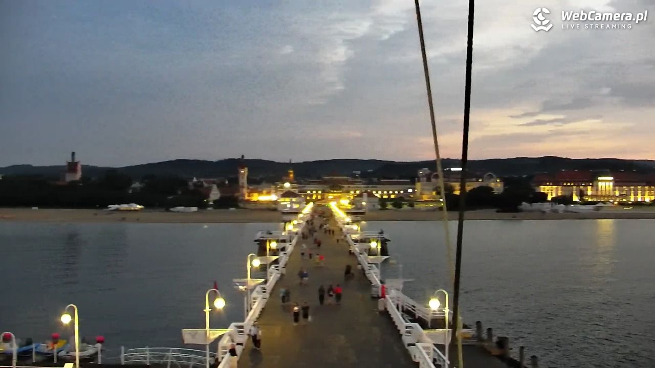 SOPOT - widok z molo - 21 czerwiec 2026, 22:04