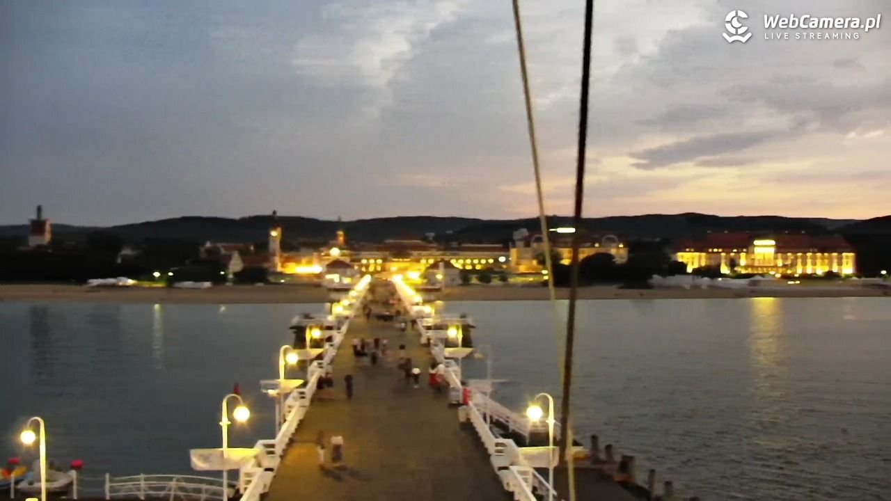 SOPOT - widok z molo - 21 czerwiec 2026, 22:09