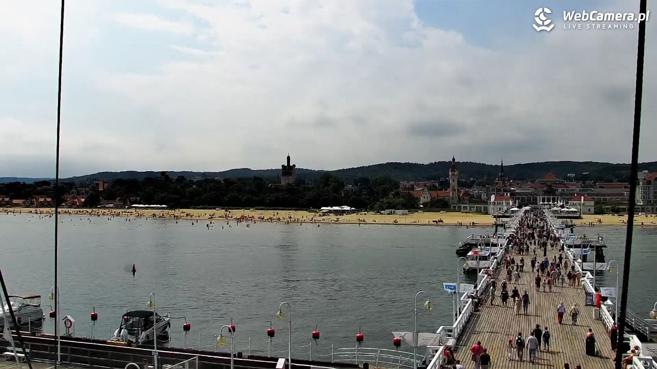 SOPOT - widok z molo - 06 sierpień 2026, 12:45