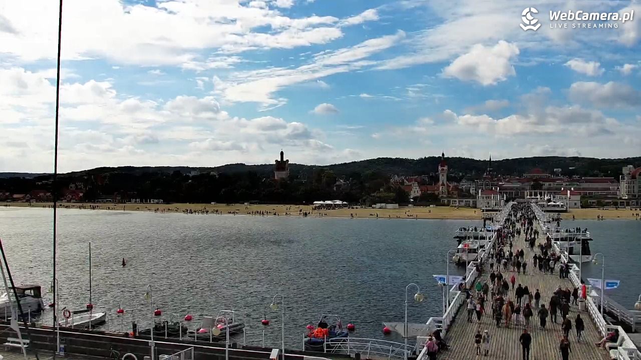 SOPOT - widok z molo - 19 wresień 2026, 12:36