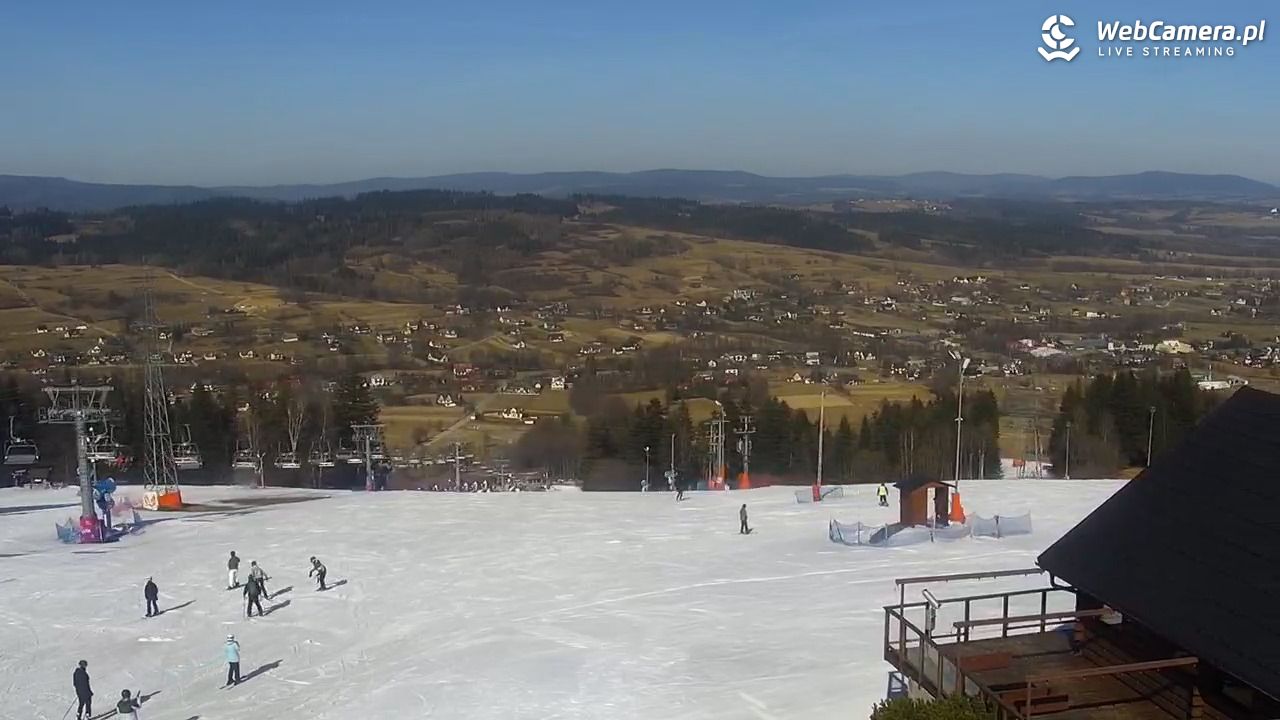 Kompleks BESKID Spytkowice - widok z górnej stacji - 06 marzec 2026, 12:52