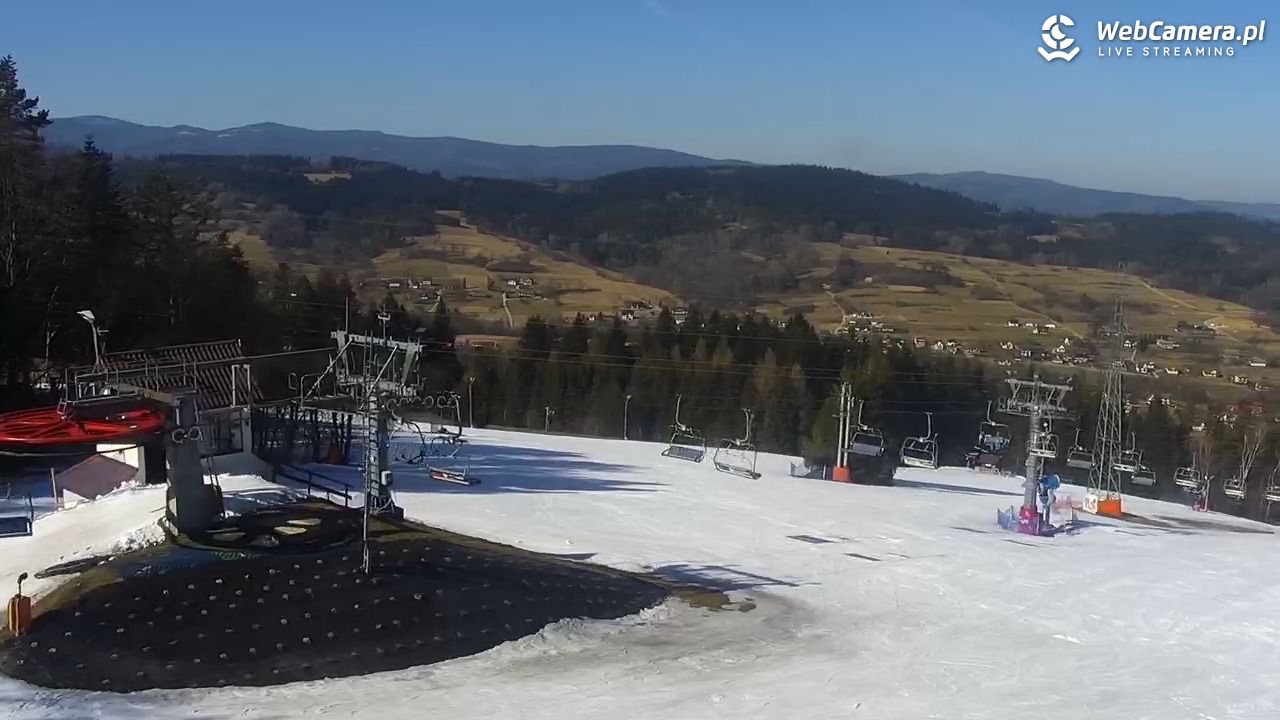 Kompleks BESKID Spytkowice - widok z górnej stacji - 06 marzec 2026, 12:56