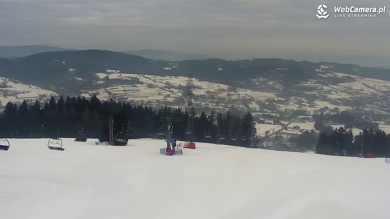 Kompleks BESKID Spytkowice - widok z górnej stacji - 23 styczeń 2026, 08:14
