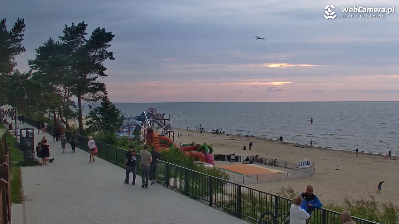 STEGNA  - widok na plażę - 27 lipiec 2025, 20:20