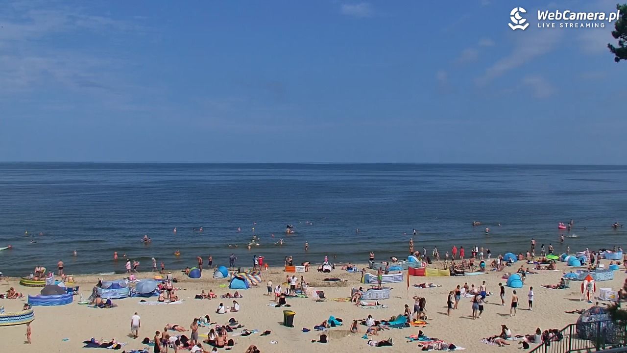 STEGNA  - widok na plażę - 27 lipiec 2025, 11:45