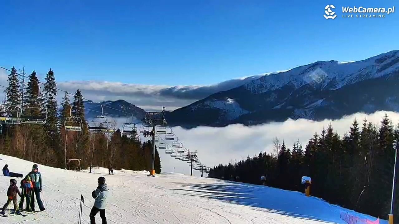 Ski Centrum Strachan - widok z górnej stacji NOWOŚĆ - 16 styczeń 2026, 13:37