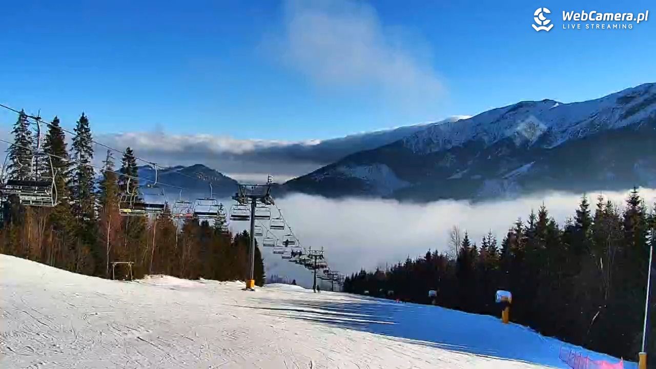 Ski Centrum Strachan - widok z górnej stacji NOWOŚĆ - 16 styczeń 2026, 13:52