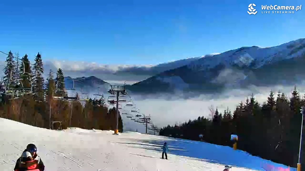 Ski Centrum Strachan - widok z górnej stacji NOWOŚĆ - 16 styczeń 2026, 13:49