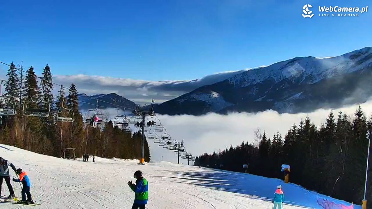 Ski Centrum Strachan - widok z górnej stacji NOWOŚĆ - 16 styczeń 2026, 13:35