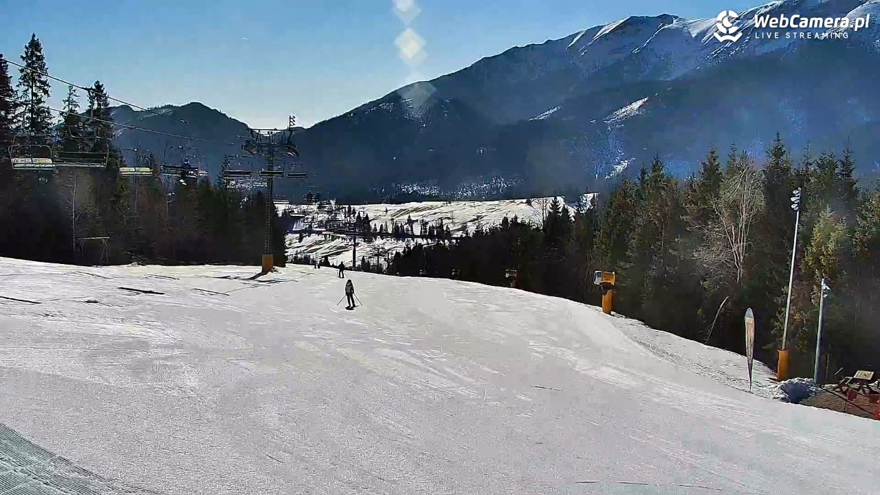 Ski Centrum Strachan - widok z górnej stacji NOWOŚĆ - 05 marzec 2026, 09:20