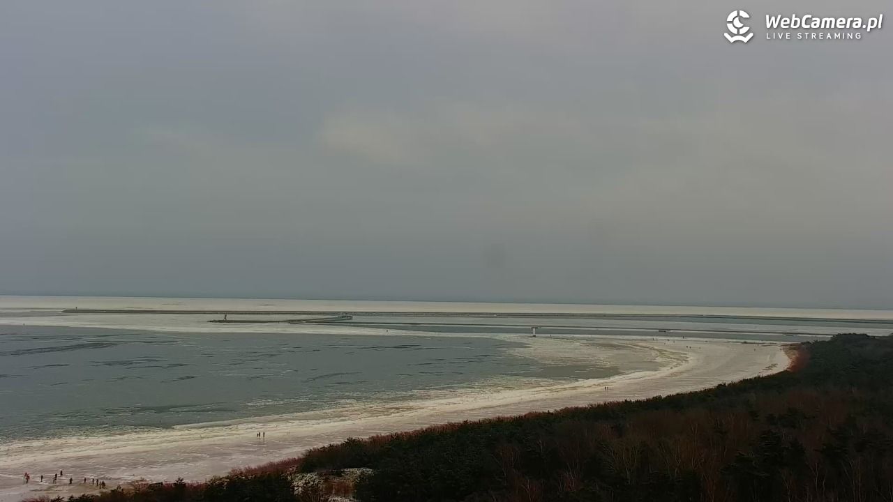 ŚWINOUJŚCIE - widok na plaże i morze - 08 luty 2026, 10:15
