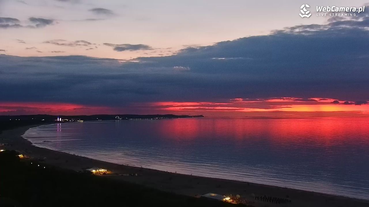 ŚWINOUJŚCIE - widok na plaże i morze - 24 lipiec 2025, 22:02