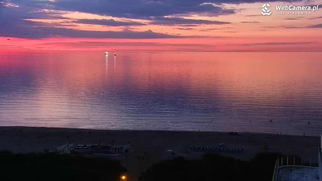 ŚWINOUJŚCIE - widok na plaże i morze - 24 lipiec 2025, 22:00