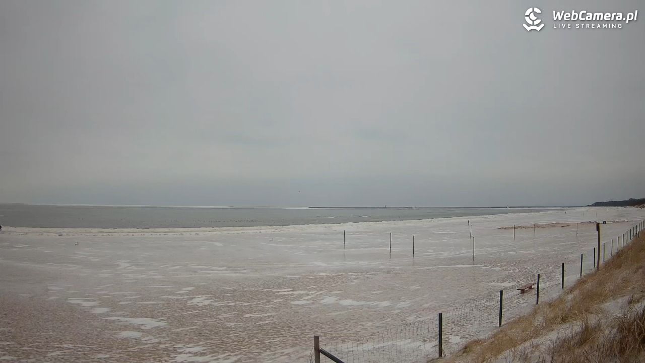 ŚWINOUJŚCIE - widok na plażę - 09 luty 2026, 08:45
