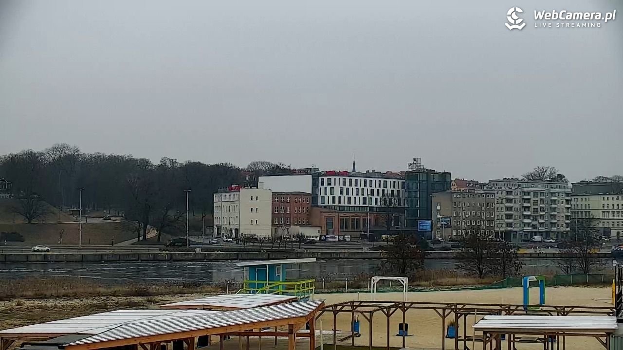 Widok na Bulwary Szczecińskie - 25 styczeń 2026, 10:40