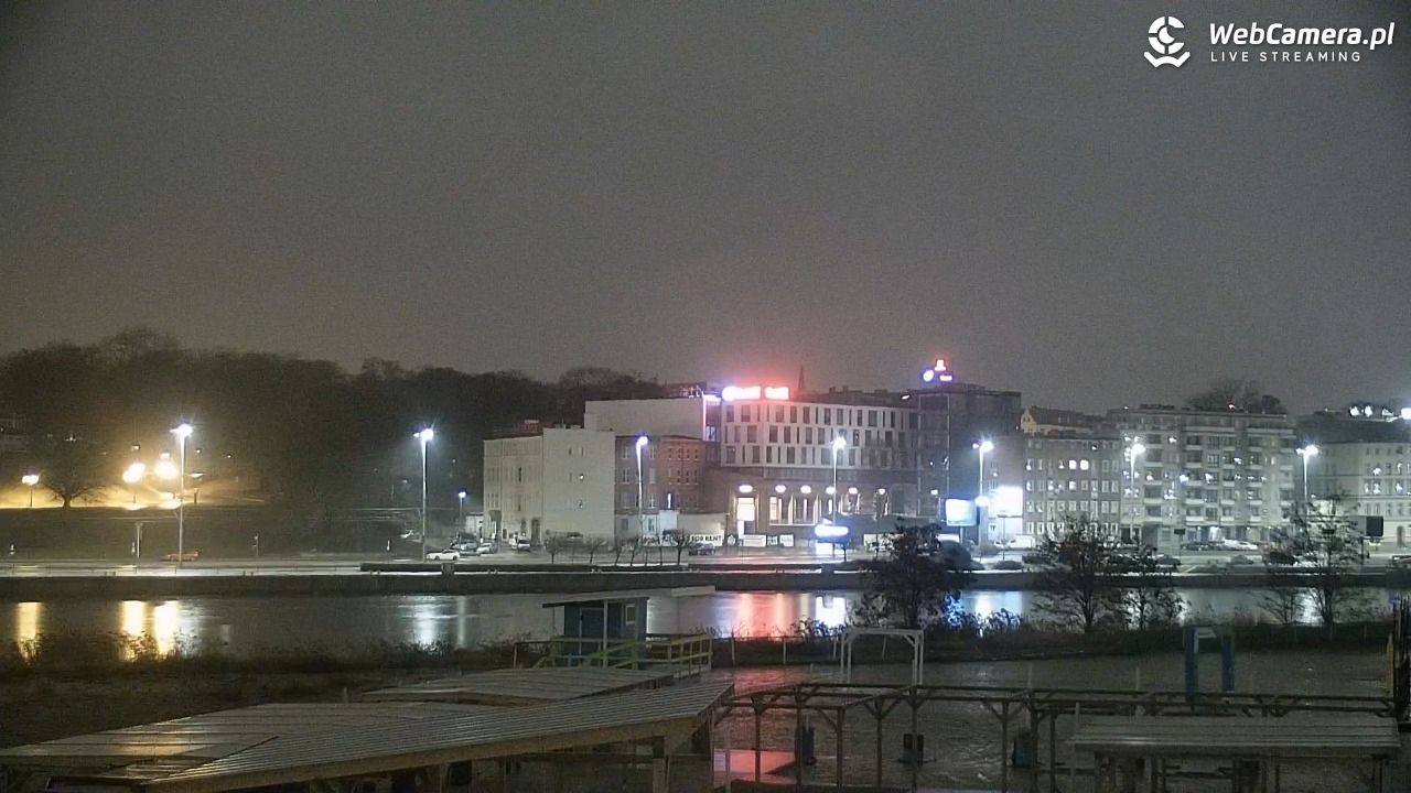 Widok na Bulwary Szczecińskie - 26 styczeń 2026, 03:40