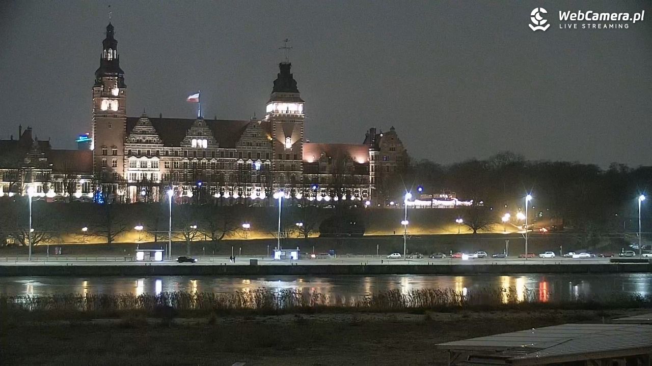 Widok na Bulwary Szczecińskie - 25 styczeń 2026, 18:45