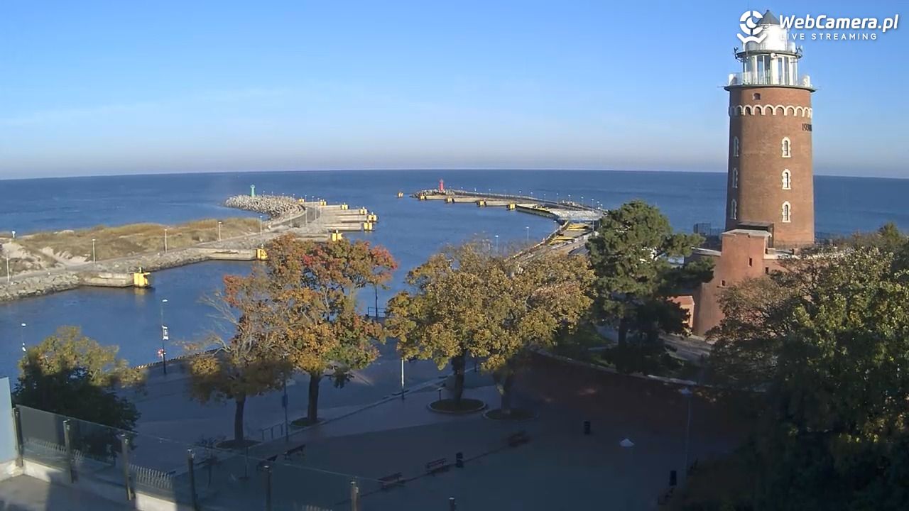 Kołobrzeg - widok na Latarnię Morską NOWOŚĆ - 20 październik 2025, 09:10